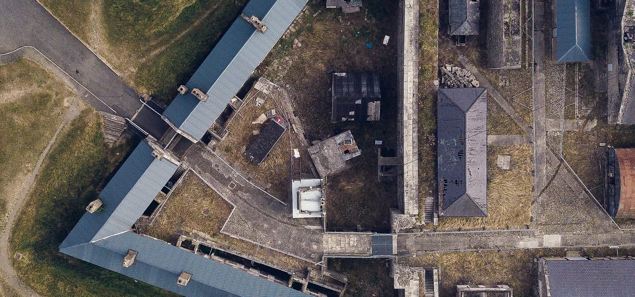 A bird's eye view of an industrial complex